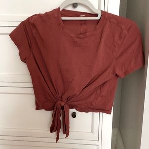 Brown Lululemon Crop Top
